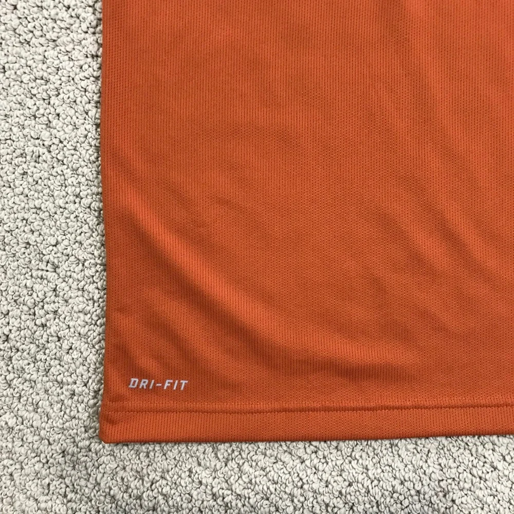 Nike Dri-FIT Texas Longhorns Polo Shirt Mens XL Burnt Orange Golf Short Sleeve
